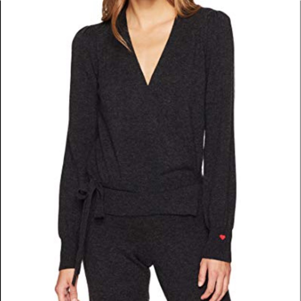 DREW BARRYMORE CASHMERE WRAP TOP